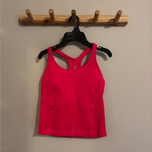 Women’s Bright Red Tank Top With Built in Bra